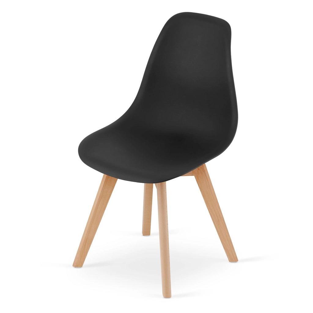 Sedia VALORA KITO - Sedie ergonomiche da pranzo/ufficio nere x 3