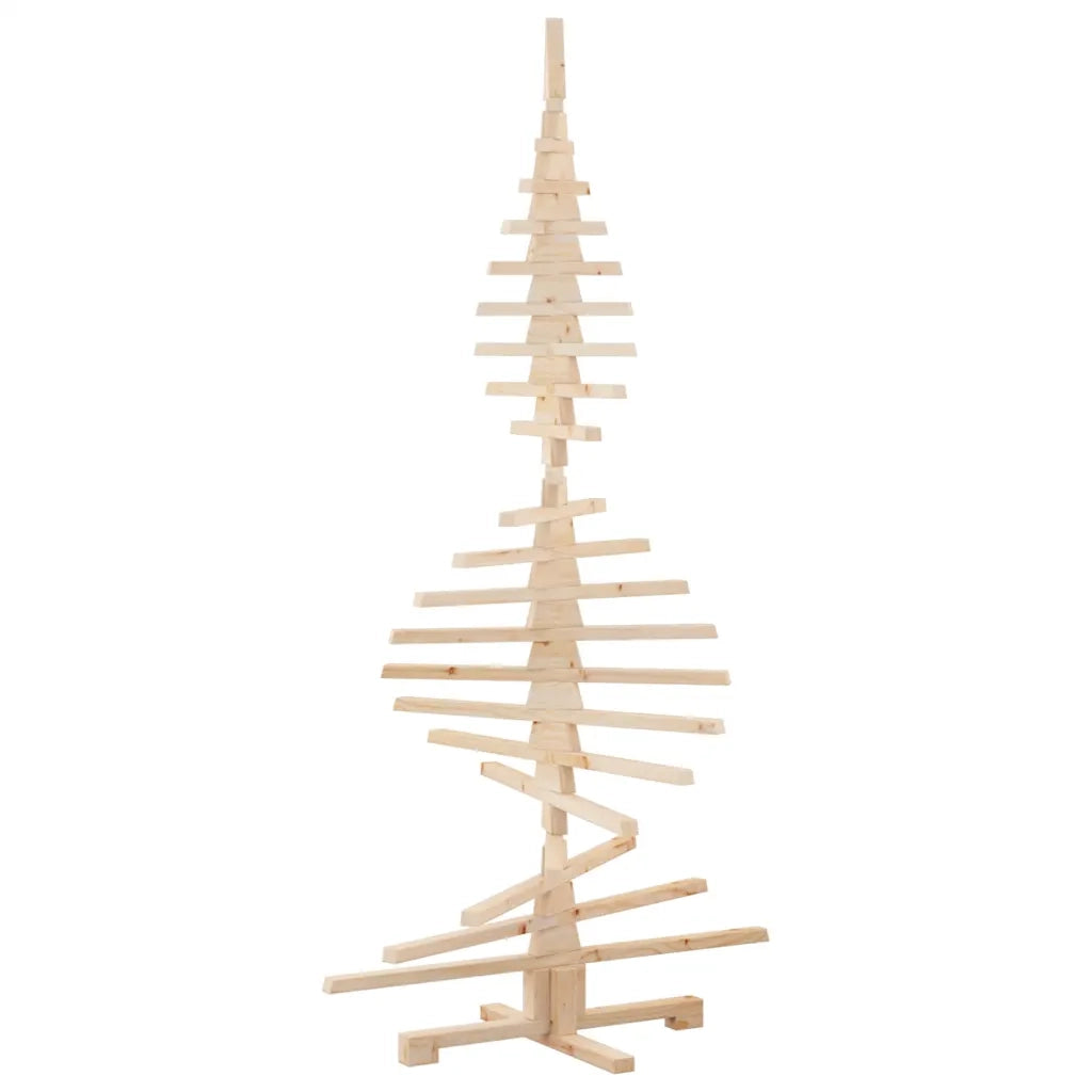 Albero di Natale Decorativo in Legno 180 cm Legno Massello Pino 4103972