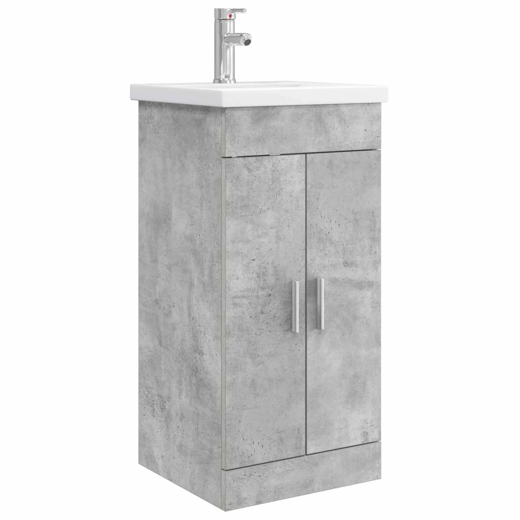 Mobile da bagno con lavabo Grigio Cemento 42 x 40 x 84,5 cm 890675