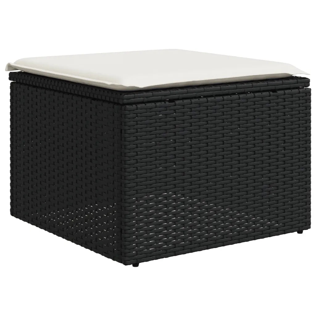 Set Divani da Giardino con Cuscini 7pz Nero Polyrattan 3227904