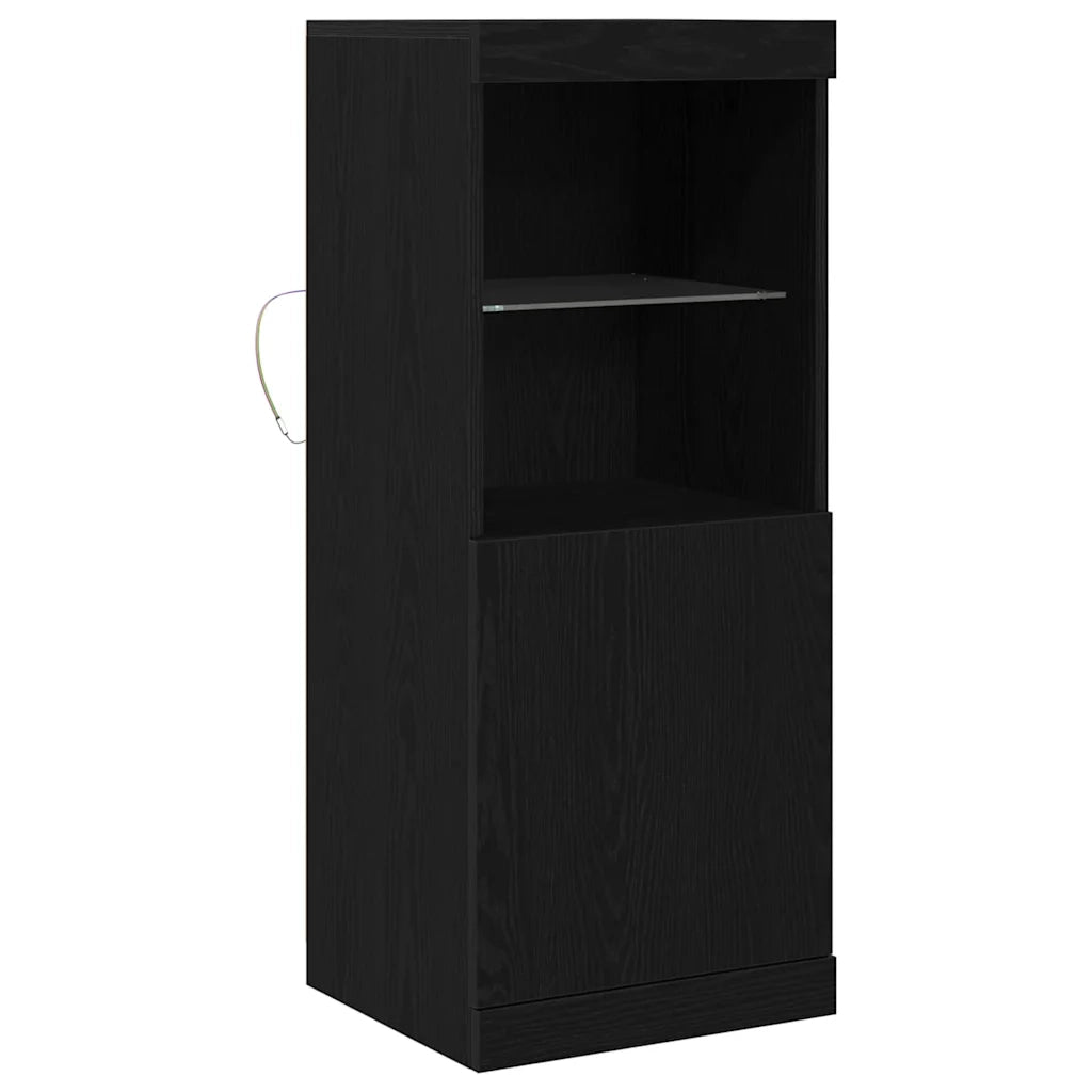Credenza | Madia LED Rovere Nero 41 x 37 x 100 cm Legno multistrato