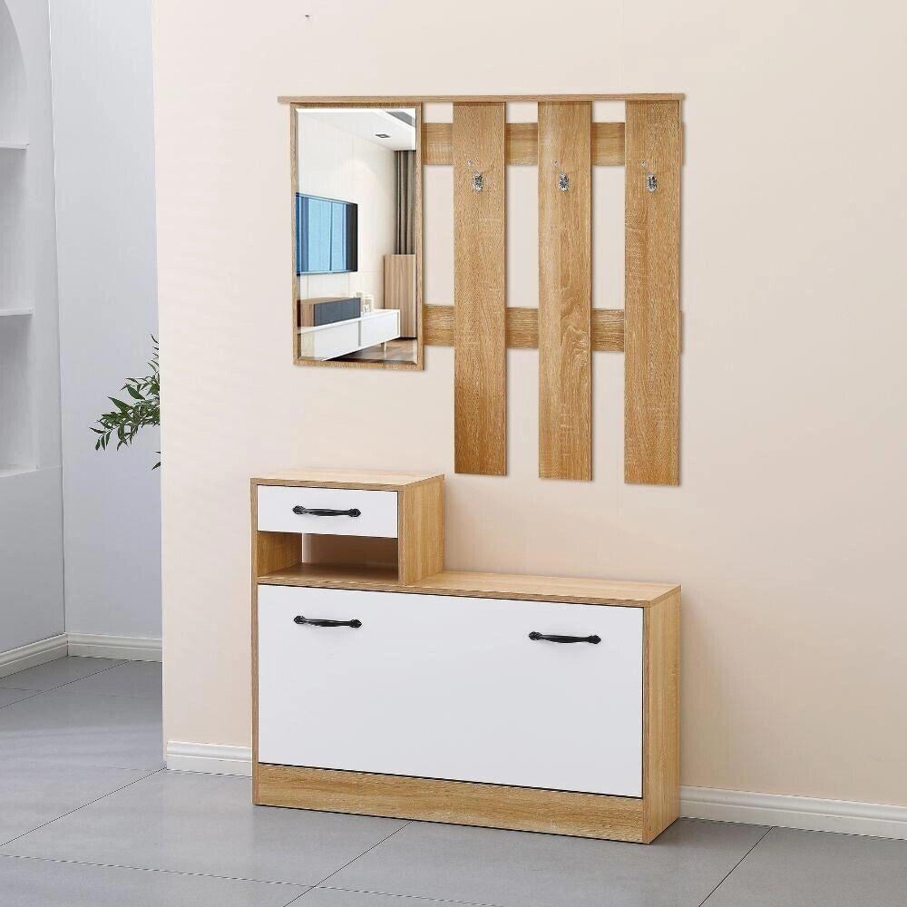 Kirt Mobile ingresso con specchio e scarpiera Rudolf XL cm. 100x180