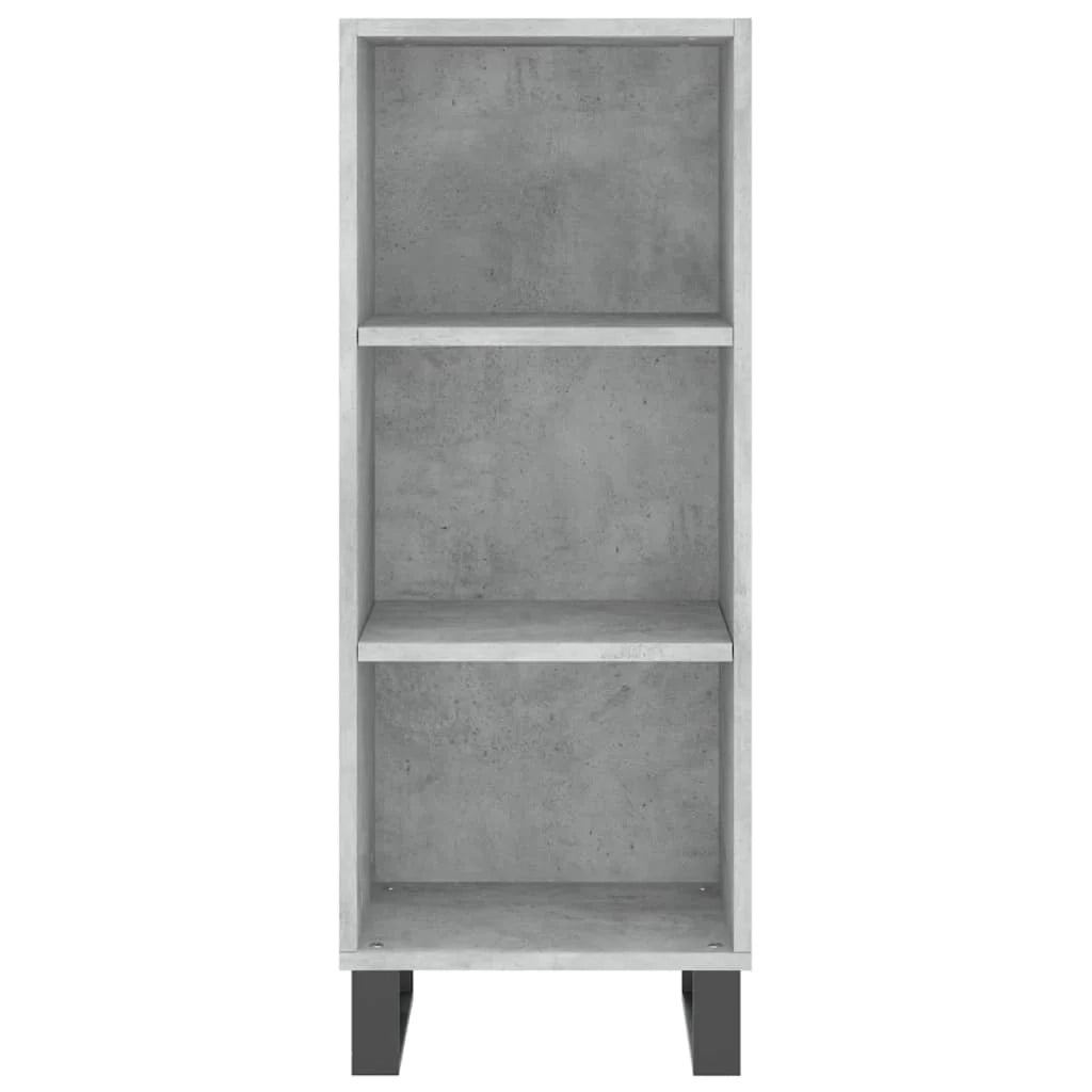 Buffet credenza cassettiera mobiletto mobile contenitore organizer cucina soggiorno salotto alto 34,5 x 34 x 180 cm legno ingegnerizzato grigio 02_0034290