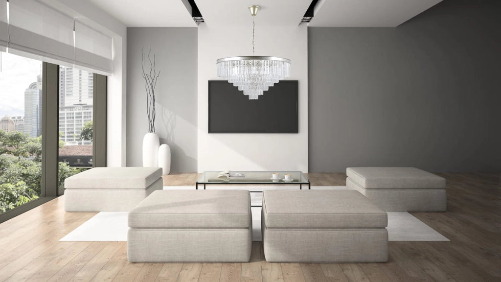 Lampadario Italux Verdes cristallo oro champagne 14xE14