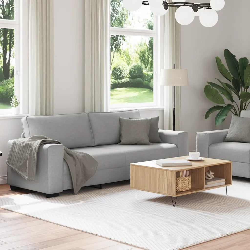 vidaXL Set di Divani 2 pz con Cuscini Grigio Nuvola in Tessuto