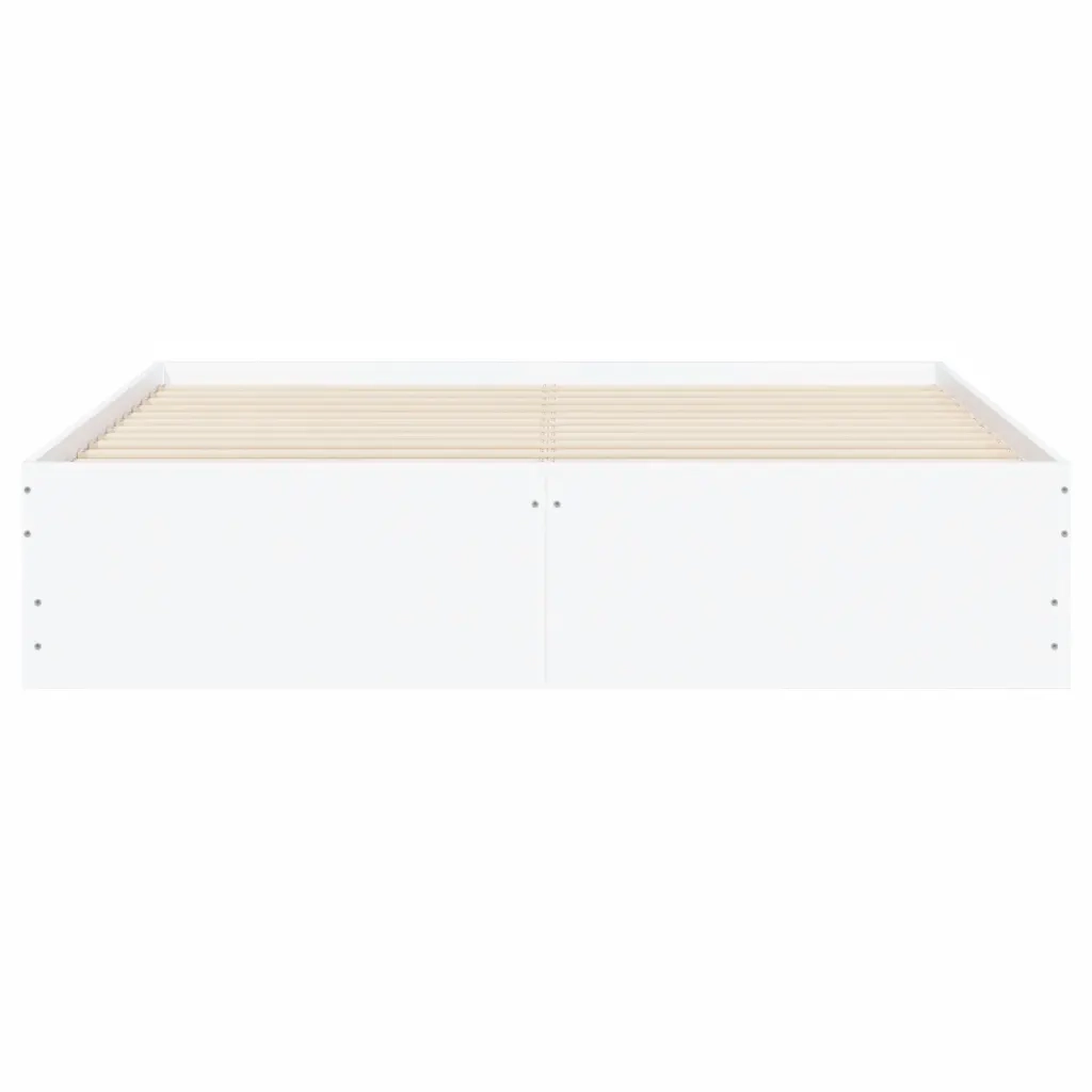 Giroletto con Cassetti Bianco 140x190 cm in Legno Multistrato 3207301
