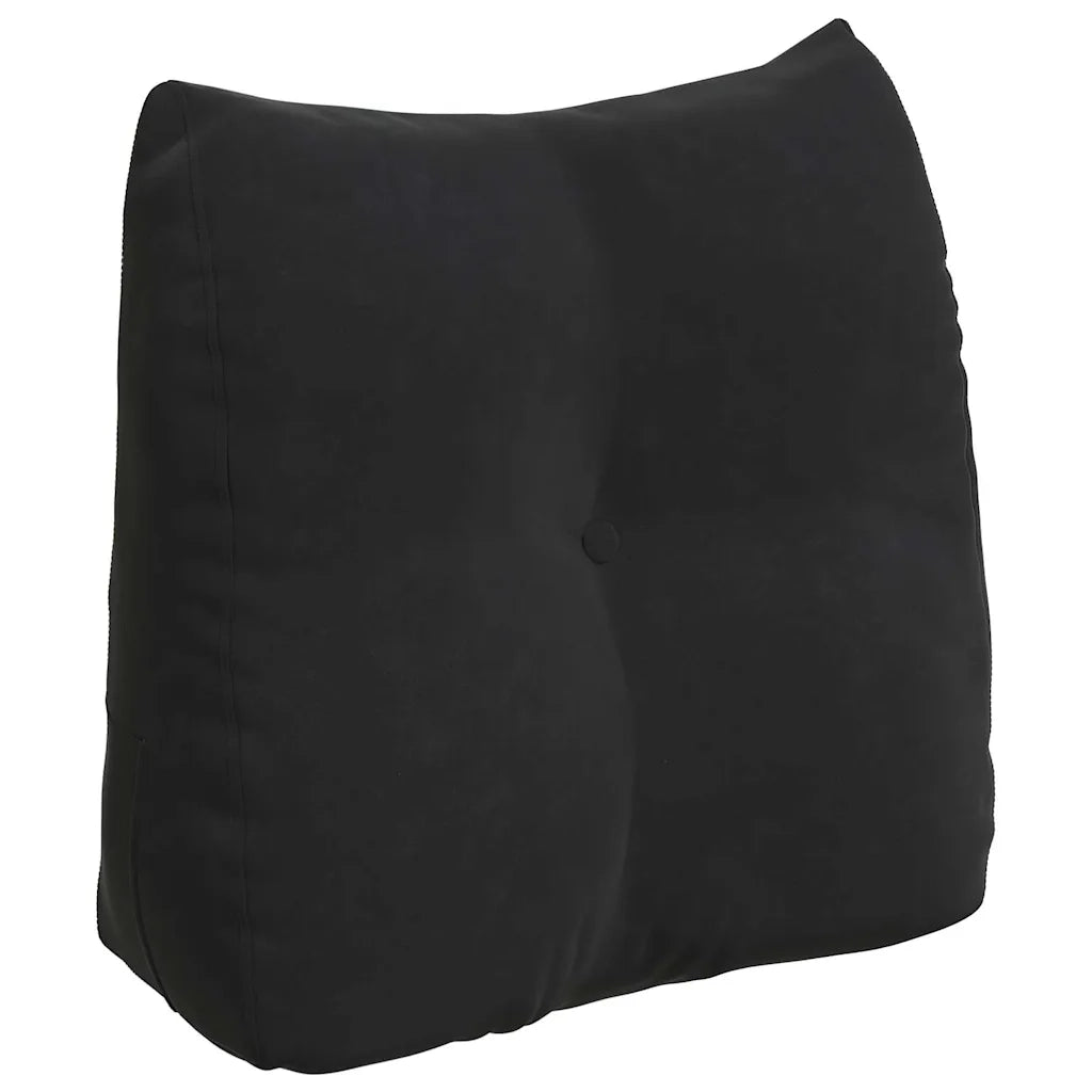 Cuscino per Schiena Nero 45 x 24 x 50 cm Velluto 42014377