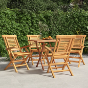 Sedie da Giardino Pieghevoli 4pz 56x63x90cm Legno Massello Teak