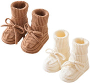 Slofetti per neonati, lavorazione a maglia morbida, calzature a maglia per bambini, primi passi per neonati, bambini e ragazze, 2 pair