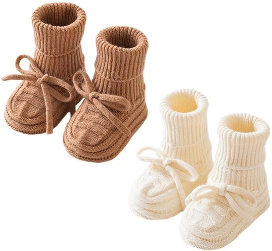Slofetti per neonati, lavorazione a maglia morbida, calzature a maglia per bambini, primi passi per neonati, bambini e ragazze, 2 pair