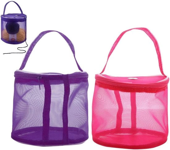 Borselli 2 pezzi - Materiale in Nylon Durevole - Tessuto di Gomma Adattabile - Design semplice - Adatto per Attività Artigianali - Dimensioni 13 x 12,5 cm - Borsa di Stoccaggio
