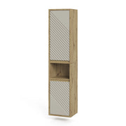 Armadio per il bagno Viola Rovere artigianale/Cachemire 38 x 170 cm Vicco