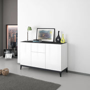 Madia Albatross, Credenza 2 Ripiani Made in Italy, 120x40x82h cm Bianco Lucido