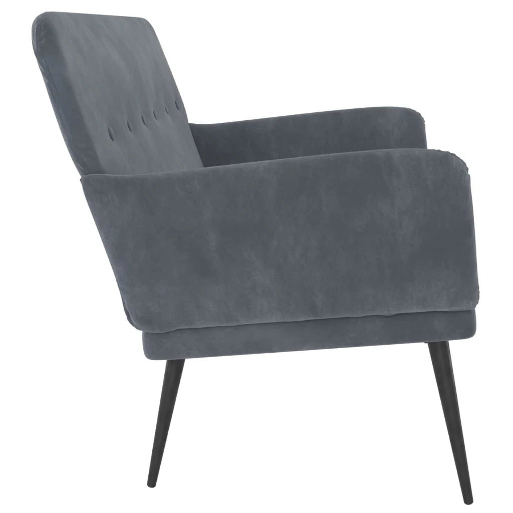 Panca 108 x 79 x 79 cm velluto grigio scuro 02_0010709