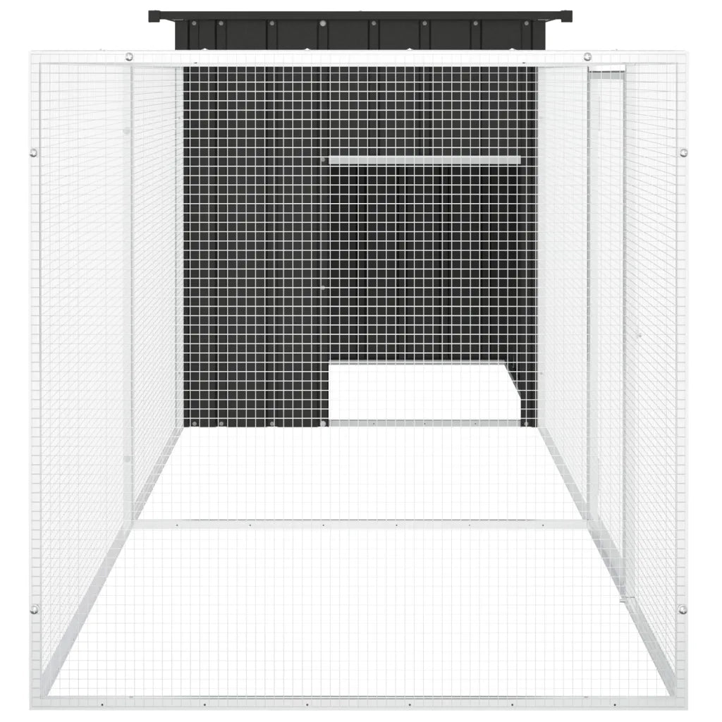 Gabbia per Polli Antracite 300x91x100 cm Acciaio Zincato 3106452