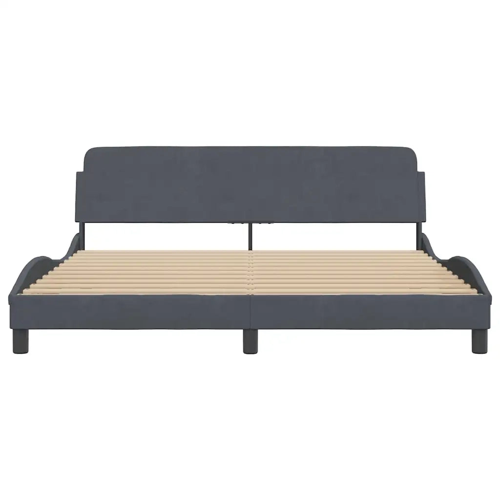 Giroletto Dover Grigio Scuro 180x200 cm Velluto 373233
