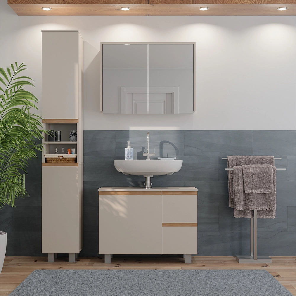 Vicco Set di mobili da bagno Cashmere/Artigianale 3 parti