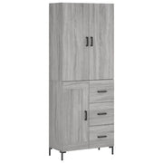 Credenza | Madia | Buffet da pranzo | Armadio da pranzo Grigio Sonoma 69,5x34x180 cm in Legno Multistrato
