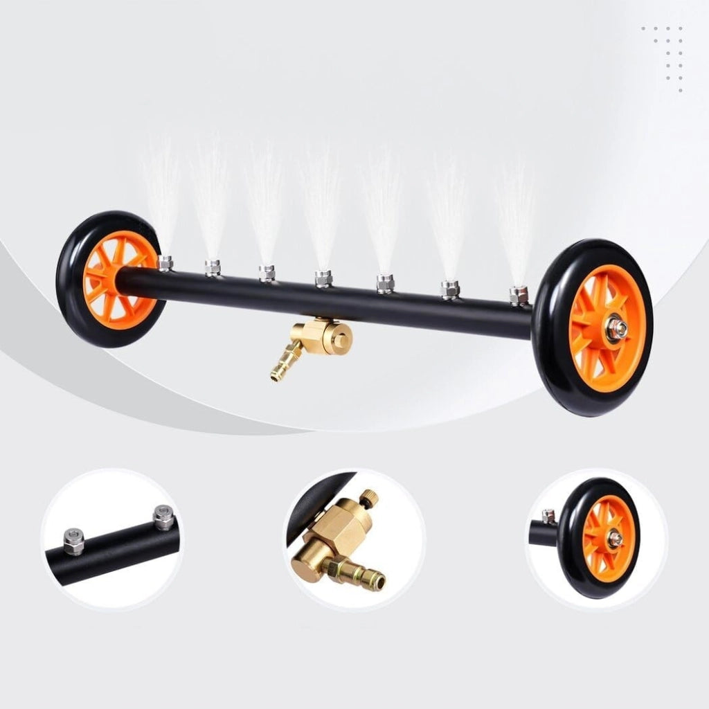 Lancia per Lavaggio Sottoscocca con Ruote e Adattatore Bayonet – Acciaio Inox, 2000 PSI