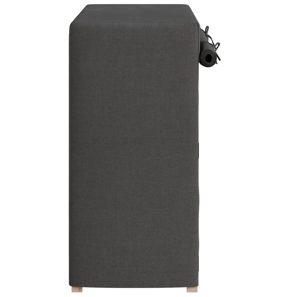 Scarpiera con Rivestimento Grigia 79x40x80 cm in Tessuto 248195