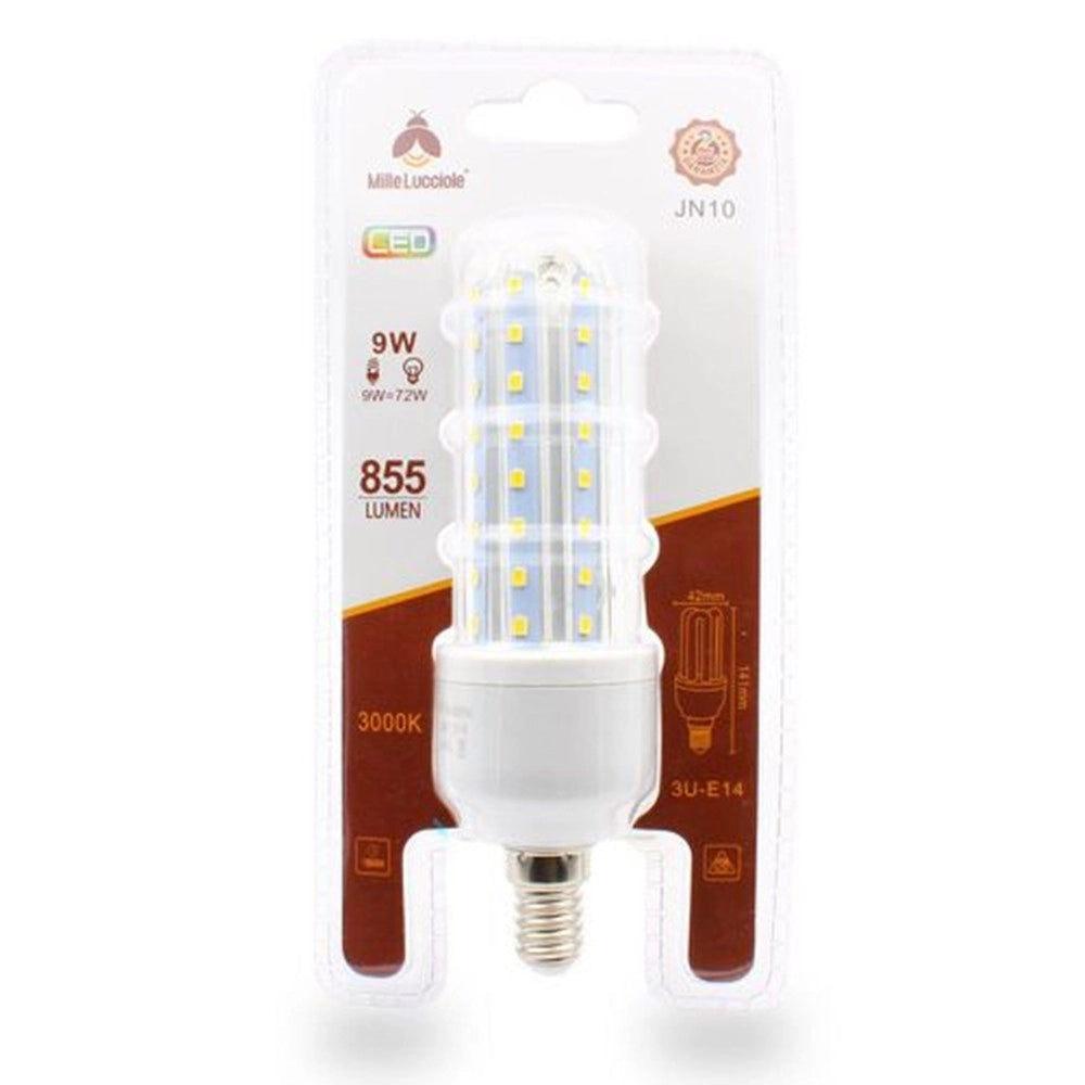 Trade Shop - Lampadina Led E14 9w 3u Jn10 Luce Tubolare Tubo Lineare Luce Calda 3000k 855lm 87187 -