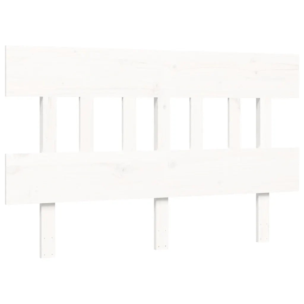 Letto per Anziani con Testiera Bianco 140x200 cm Legno Massello 3195417