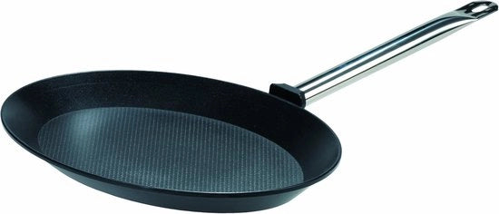 Vis antiaderente in titanio - inductie compatibile - 40 cm - alluminio fuso - acciaio inossidabile