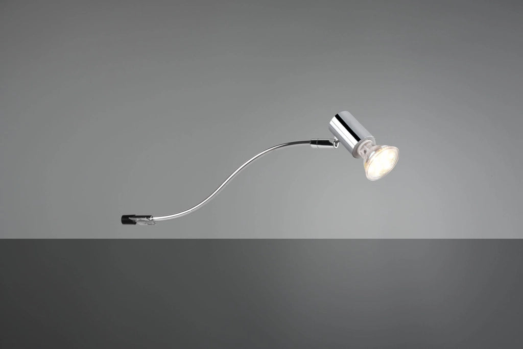 GIADA H2O APPLIQUE SPOT ORIENTABILE CROMO DA AVVITARE SU SPECCHIO IP44 H. 11,5CM 1 LUCE ATTACCO GU10
