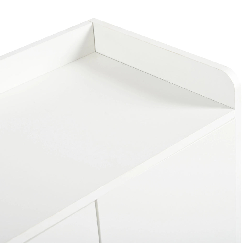 Scarpiera bianca in truciolare 120x35x99 cm