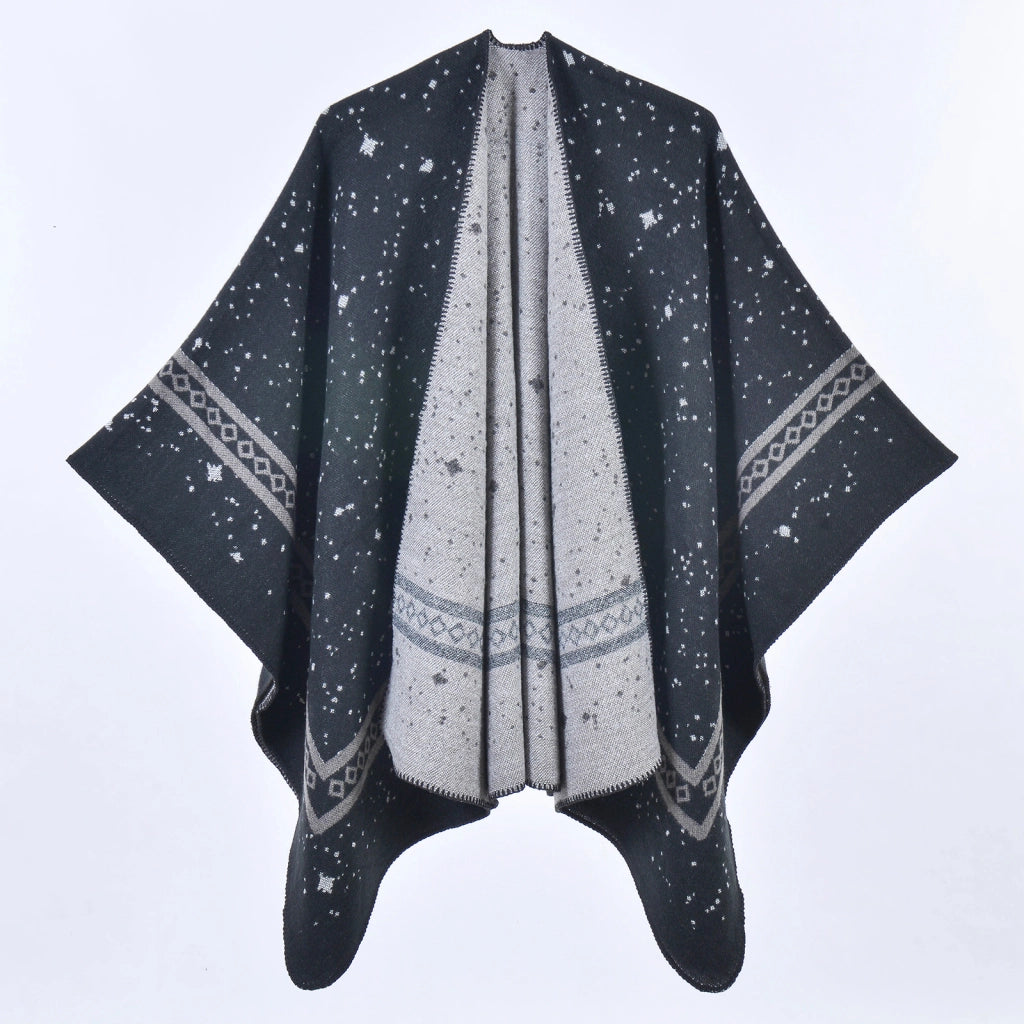 Sciarpa a doppio taglio, semplice ed elegante, sciarpa calda, mantella, coperta per l'aria condizionata in ufficio