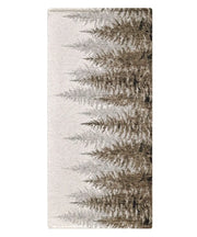 Tappeto moderno ABETI BEIGE FANGO disegno foresta aghifoglie di montagna, passatoia cucina multiuso lavabile in lavatrice e anti-scivolo cm.55x190