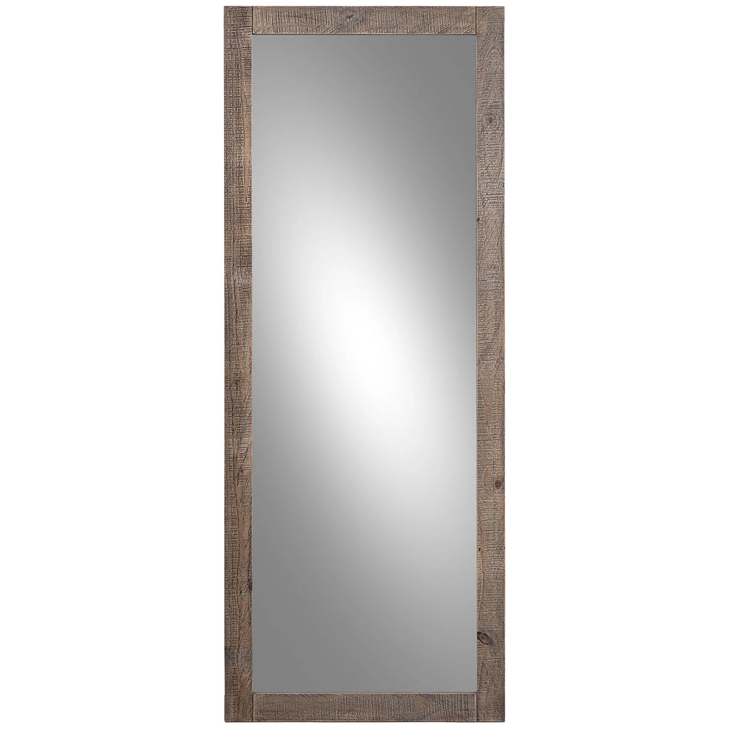 Specchio rettangolare in legno marrone 70x3x180h cm