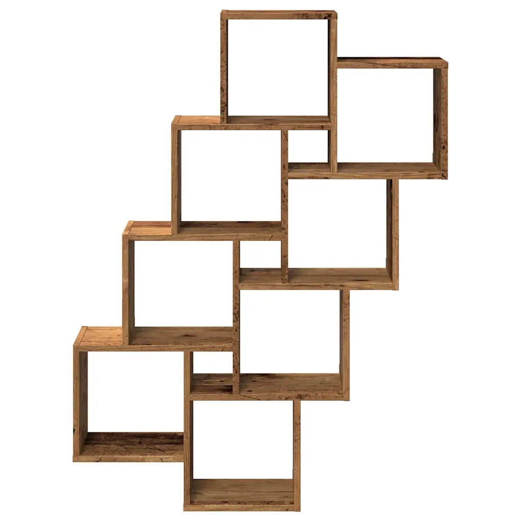 Mensola a Muro a Cubo Antico 90x15x119,5 cm Legno Multistrato 856596