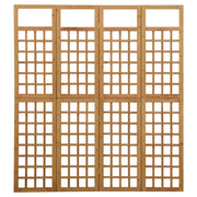 Divisorio a 4 Pannelli in Legno Massello di Abete 161x180 cm 316479