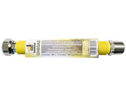 Tubo flessibile gas  estensibile INOX 1/2''  100 / 200 mm giallo inox norma UNI 11353