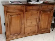 Credenzone madia buffet in legno 3 ante mod goccia arte povera noce Bassano
