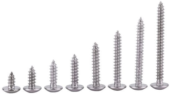 Viti Autoallentanti 200pz - Acciaio Inossidabile 304 - Testa a Croce - Per Legno/Plastica - Ideali per Spazi Ristretti - Buona Resistenza Corrosiva