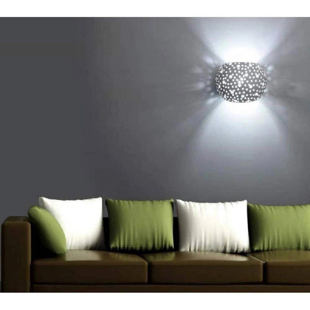 Trade Shop - Applique Da Parete In Gesso Tondo Up E Down Verniciabile Contemporanee G9 Gs-e42 -