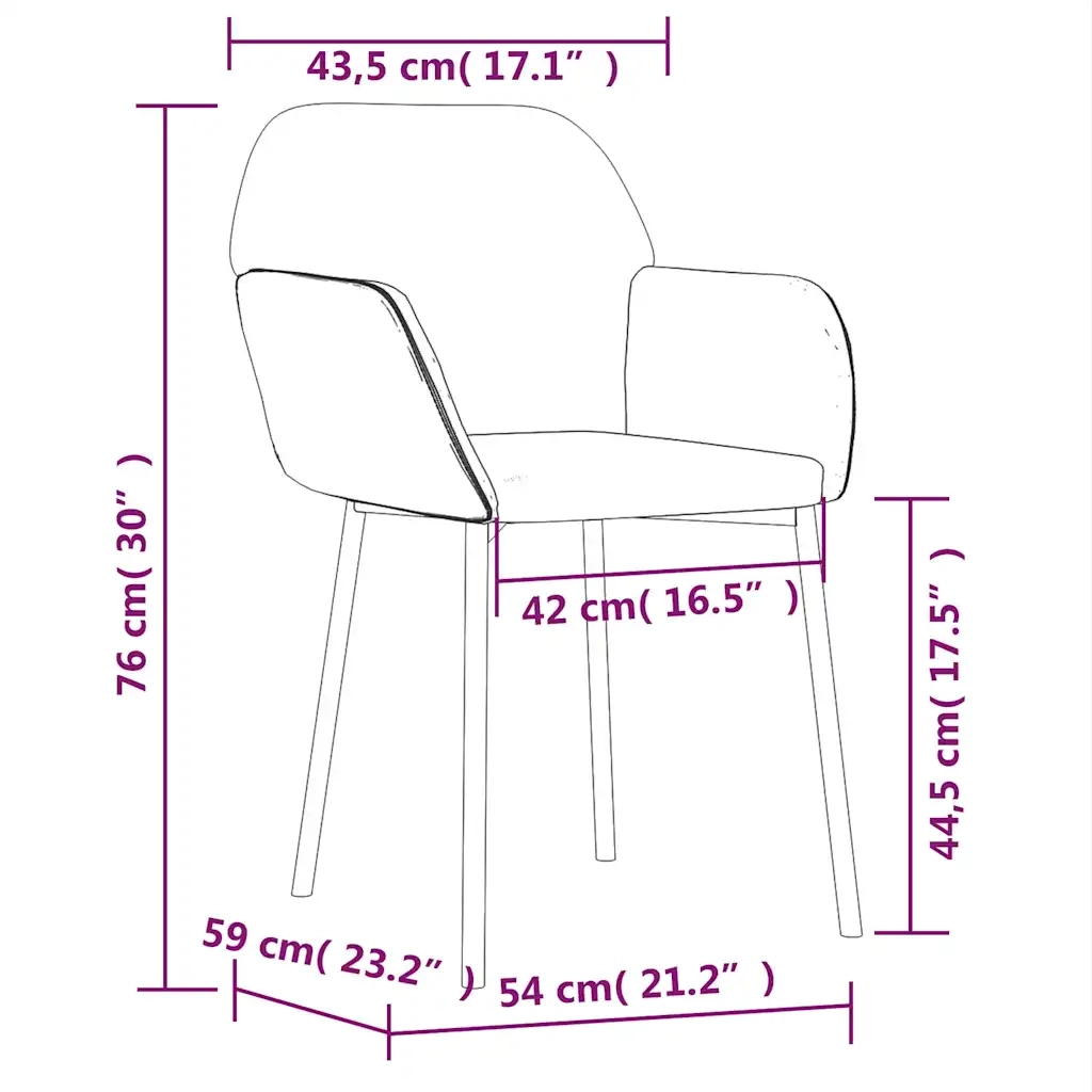 Sedie da Pranzo 2 pz Rosso Vino in Velluto 344706