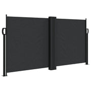 Tenda da Sole | Tenda parasole Laterale Retrattile Nera 120x600 cm