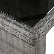 Tavolo da Giardino | Tavolino da esterno 240x90x74 cm in Polyrattan e Vetro