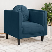 Divano Sedia-Poltrona con Cuscino Blu in Velluto