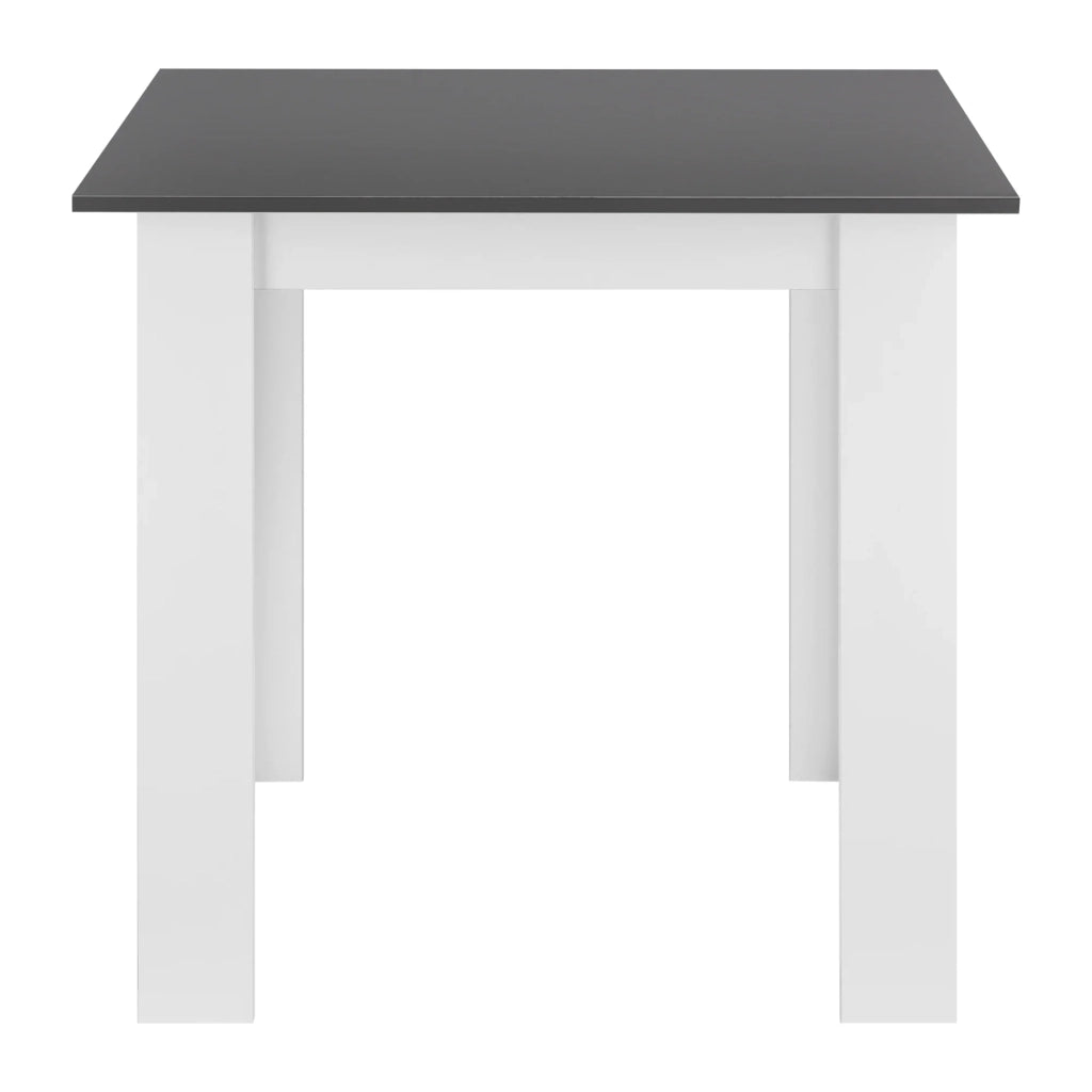 Tavolo quadrato per 4 persone sala da pranzo cucina soggiorno 80 cm bianco/grigio 03_0006233