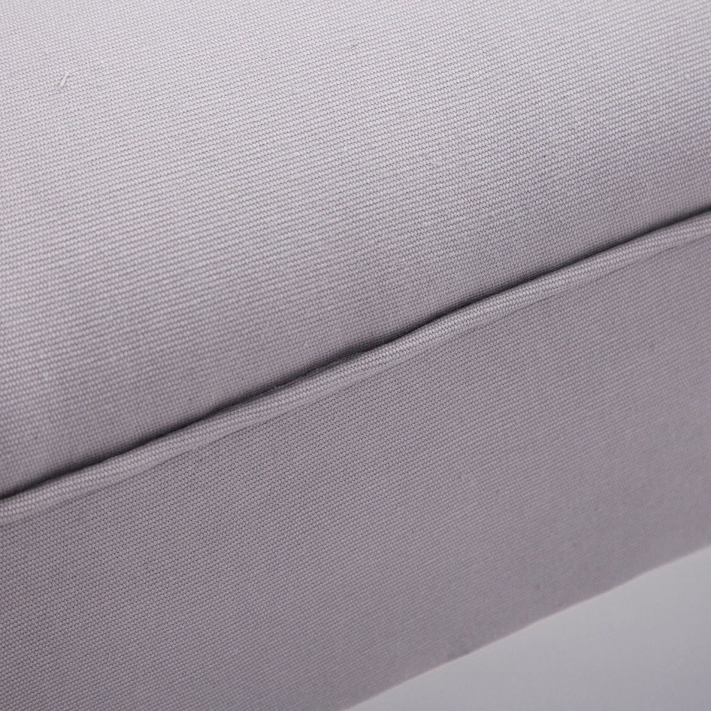 Divano imbottito 2 posti con braccioli e struttura in legno ¨C Minimal ¨C 102x36x51 cm Grigio Bianco