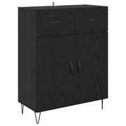 Credenza | Madia | Buffet da pranzo | Armadio da pranzo Rovere Nero 69,5 x 34 x 90 cm Legno multistrato