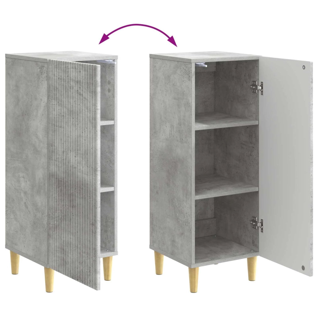 Credenza Grigio Cemento 33 x 34,5 x 90 cm Legno ingegnerizzato