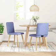 Sedie da Pranzo 2 pz | Sedie da cucina Blu Jeans in Tessuto