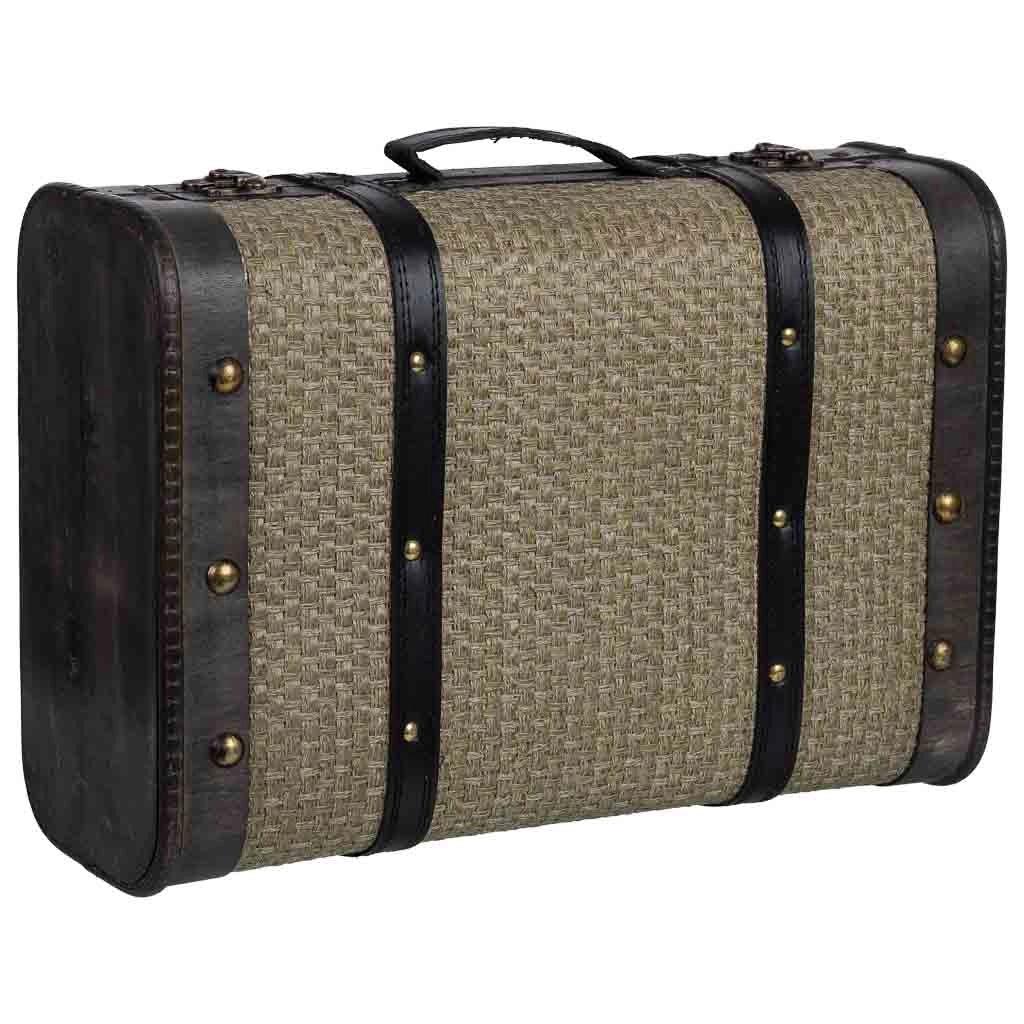 Valigia in legno marrone 43x30x17h cm