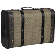 Valigia in legno marrone 43x30x17h cm