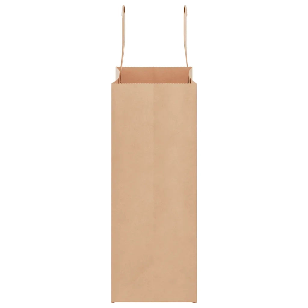 vidaXL Sacchetti di Carta 250 pz con Manici Marrone 21x11x28 cm